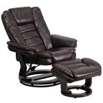 Bali LeatherSoft Swivel Recliner Chair with Ottoman