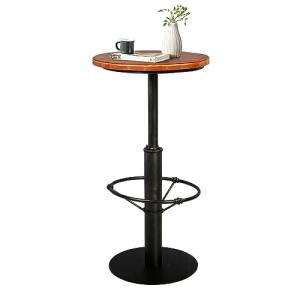 42-inch Industrial Farmhouse Bar Table with Metal Base
