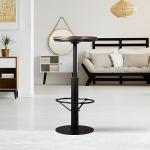 42-inch Industrial Farmhouse Bar Table with Metal Base