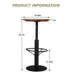 42-inch Industrial Farmhouse Bar Table with Metal Base