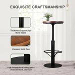 42-inch Industrial Farmhouse Bar Table with Metal Base