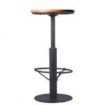 42-inch Industrial Farmhouse Bar Table with Metal Base