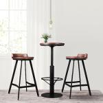 42-inch Industrial Farmhouse Bar Table with Metal Base