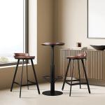 42-inch Industrial Farmhouse Bar Table with Metal Base