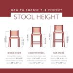 Keira 24-Inch Folding Counter Stool for Man Cave