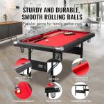 VEVOR 6.3 ft Portable Pool Table Set
