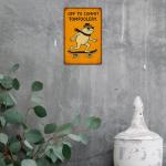 Skateboarding Frog Metal Sign with Quote
