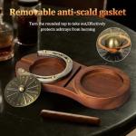Horseshoe Ashtray and Whiskey Glass Tray Set