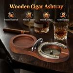 Horseshoe Ashtray and Whiskey Glass Tray Set