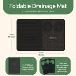 Compact Folding Bar Mat and Cutting Board Set