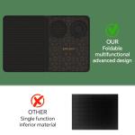 Compact Folding Bar Mat and Cutting Board Set