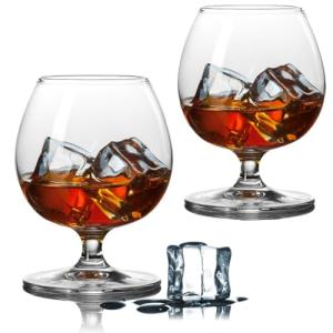 Crystal Whiskey Snifter Glasses Set of 2