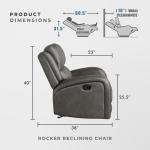 Grey Rocker Recliner Chair for Ultimate Comfort