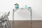 4-Foot Height Adjustable Folding Table - Light Gray
