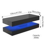 High Glossy LED Coffee Table for Man Cave