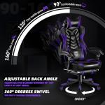 Vonesse Big and Tall Gaming Chair with Footrest