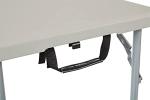 4-Foot Height Adjustable Folding Table - Light Gray