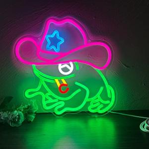 Frog Cowboy Neon Sign - Adjustable LED Wall Light