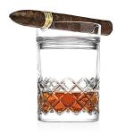 Godinger Whiskey Glass and Cigar Holder Set