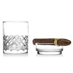 Godinger Whiskey Glass and Cigar Holder Set
