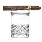 Godinger Whiskey Glass and Cigar Holder Set
