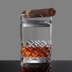 Godinger Whiskey Glass and Cigar Holder Set