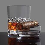 Godinger Whiskey Glass and Cigar Holder Set