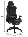 GTRACING Bluetooth Gaming Chair with Footrest & Speakers