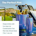 SNOWFOX Insulated Stainless Steel Beer Glasses - Set of 2