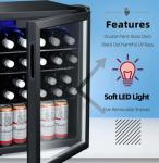 16-Bottle Mini Wine Cooler with Glass Door