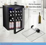 16-Bottle Mini Wine Cooler with Glass Door