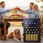 16-Bottle Mini Wine Cooler with Glass Door