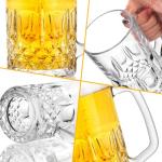 Set of 2 22oz Crystal Beer Mugs