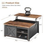 Stylish 31.5" Lift Top Storage Coffee Table