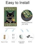 Funny Cat Metal Sign for Man Cave Wall