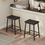 Set of 2 Industrial Saddle Bar Stools