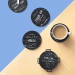 Funny Black Marble Coasters Set of 8