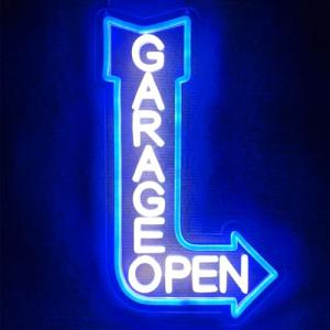 Open Arrow Neon Sign for Man Cave Garage