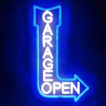 Open Arrow Neon Sign for Man Cave Garage