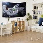 Astronaut Beer Drinking Moon Flag 3x5 Tapestry