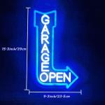 Open Arrow Neon Sign for Man Cave Garage
