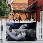 Astronaut Beer Drinking Moon Flag 3x5 Tapestry