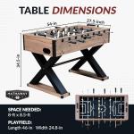 Hathaway Excalibur 54" Foosball Table - Driftwood Finish