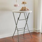 Elon 32" Round Folding Bar Height Table