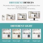 LUXOAK 60" Farmhouse Coffee Bar with Fridge