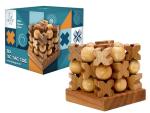3D Wooden Tic Tac Toe Rustic Coffee Table Game