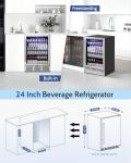 Feelfunn 24" Beverage Refrigerator for Home Bar