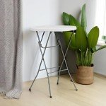 Elon 32" Round Folding Bar Height Table