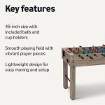 48-Inch Foosball Table with 4 Balls and Cupholders