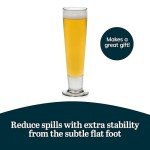 Set of 4 Tall Pilsner Beer Glasses